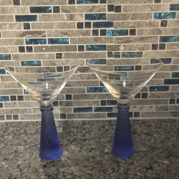 Artland Prescott Other - Stylish Blue Stem Martini Glass Set
